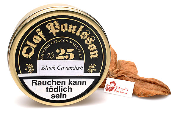Olaf Poulsson No. 25 Black Cavendish Pipe tobacco 50g Tin